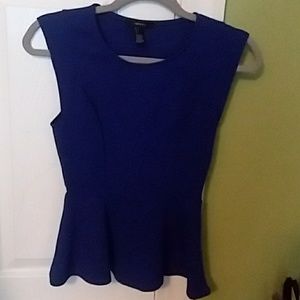 Royal blue peplum top